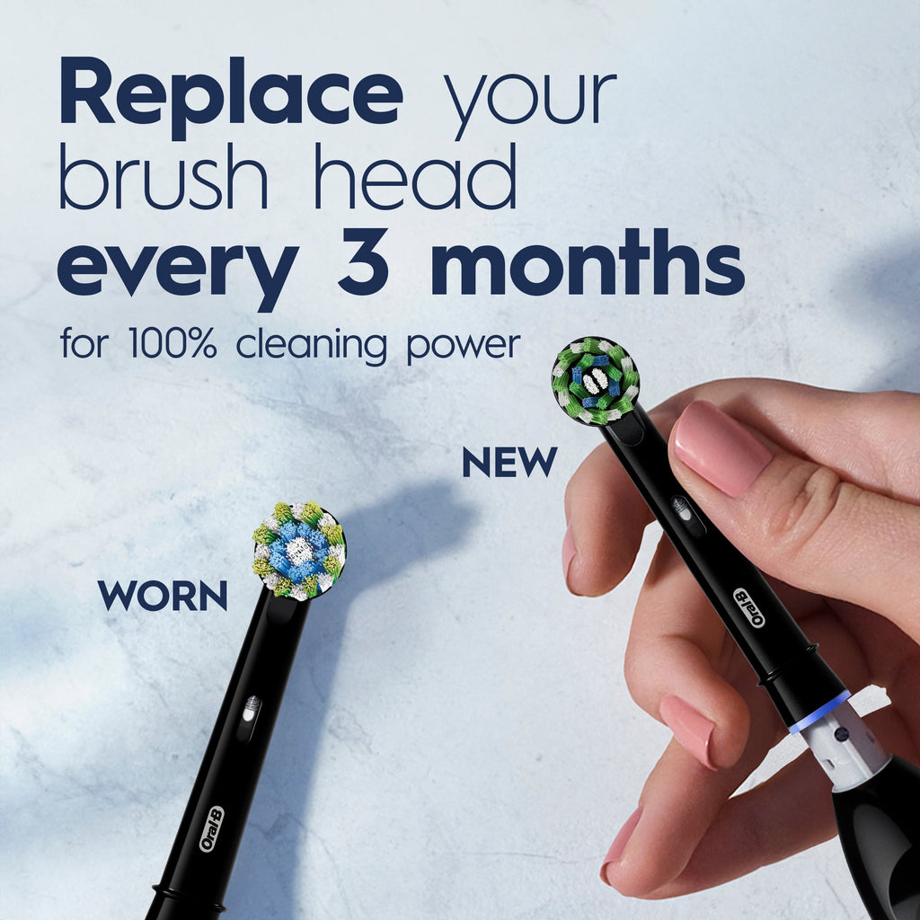 Toothbrush, ProClean CrossAction, Battery Powered Electric Toothbrush, Black for and Children 3+