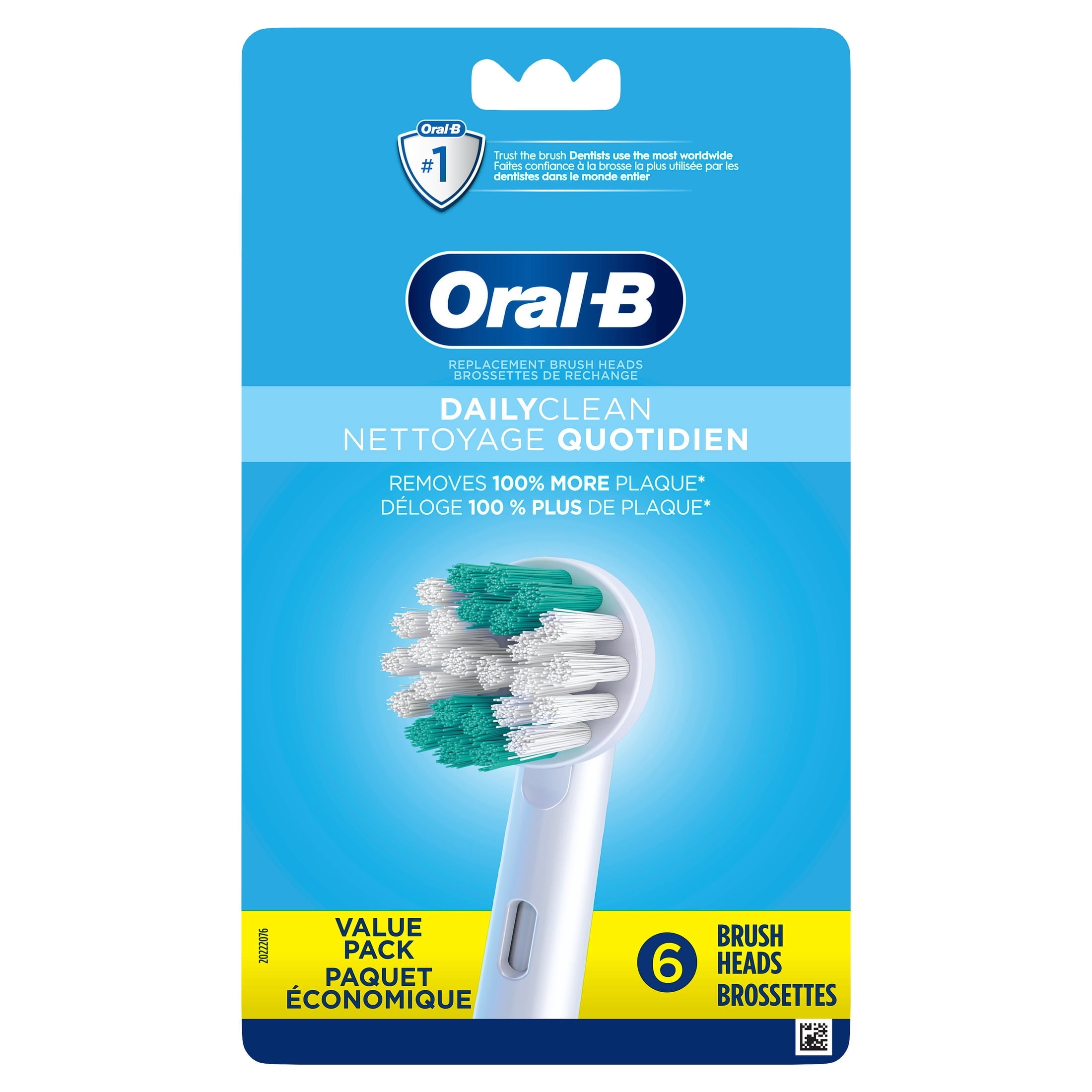‑B Daily Clean Electric Toothbrush Replacement Heads, 6 Count