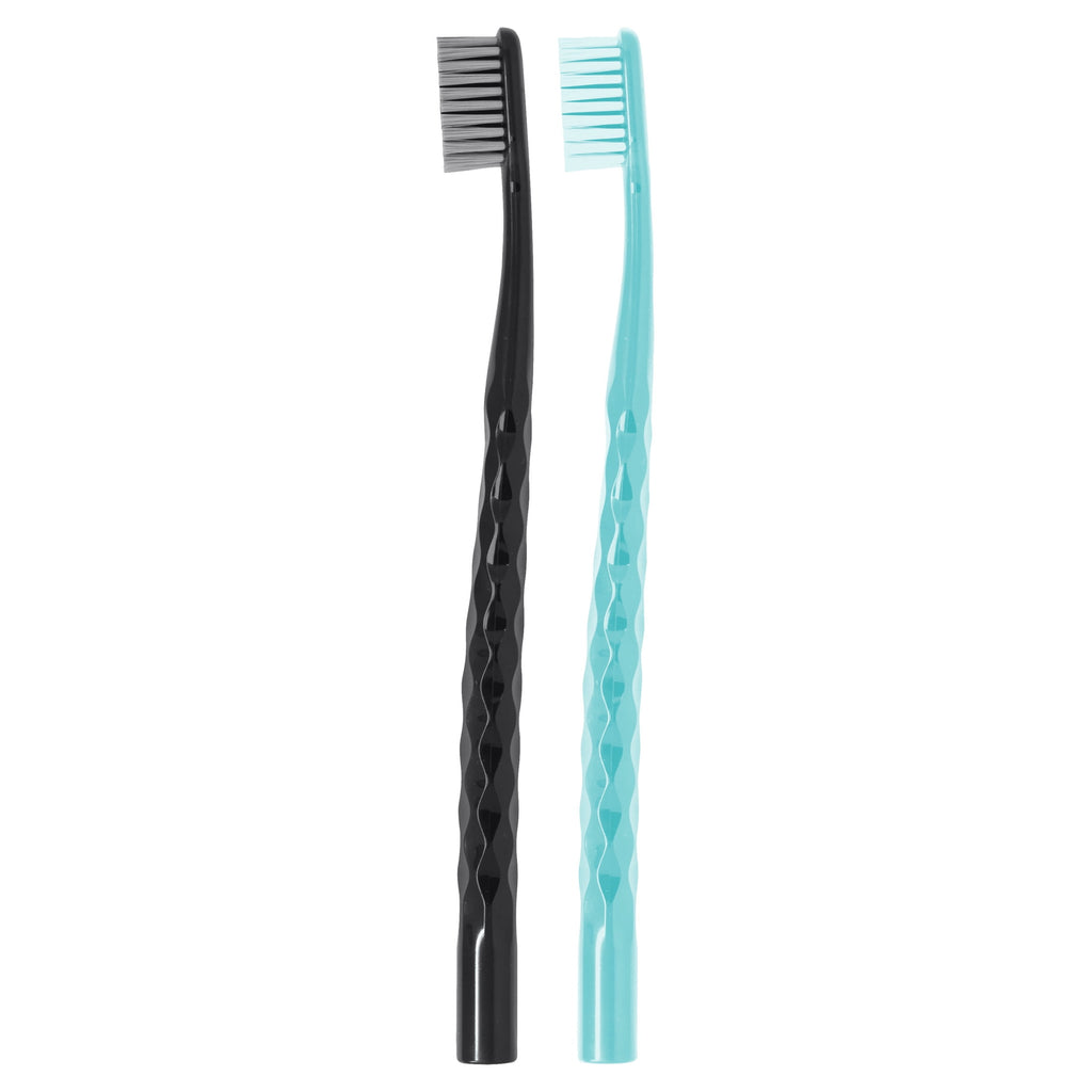 (2 pack)  Toothbrush Pro Whitening Brilliance, Extra Soft, Black and Teal, 2 Count