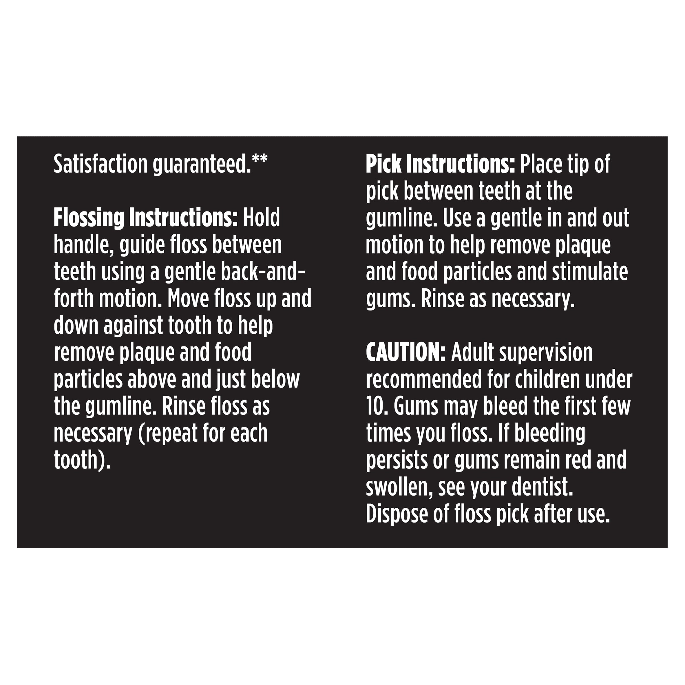 Charcoal Infused Mint Dental Floss Picks, 75 count
