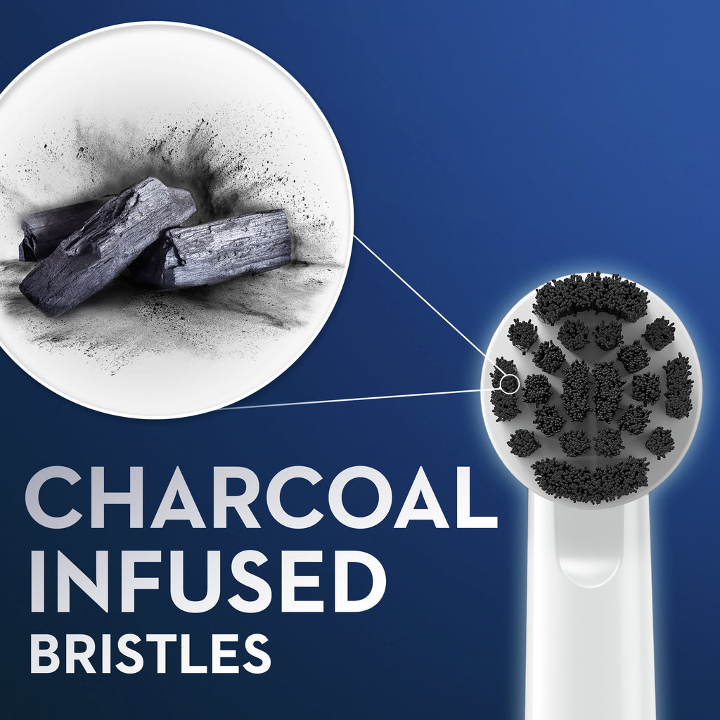 Charcoal Electric Toothbrush Replacement Head, White, 2 Ct