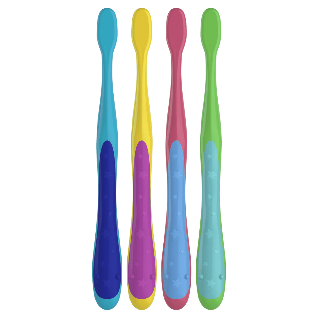 Kids Toothbrush with Space Designs, Extra Soft Bristles, 4 Pack, for Ages 2+