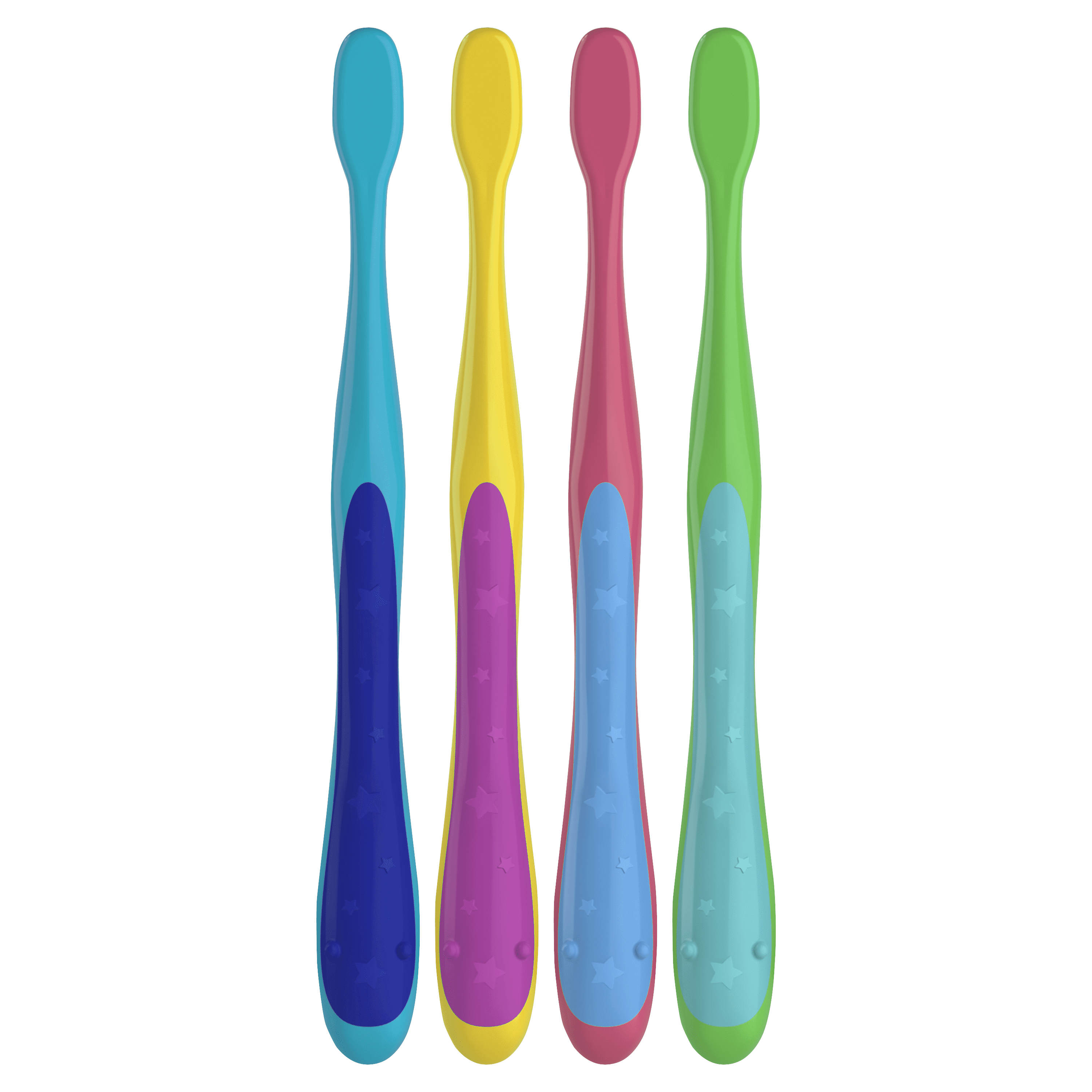 Kids Toothbrush with Space Designs, Extra Soft Bristles, 4 Pack, for Ages 2+