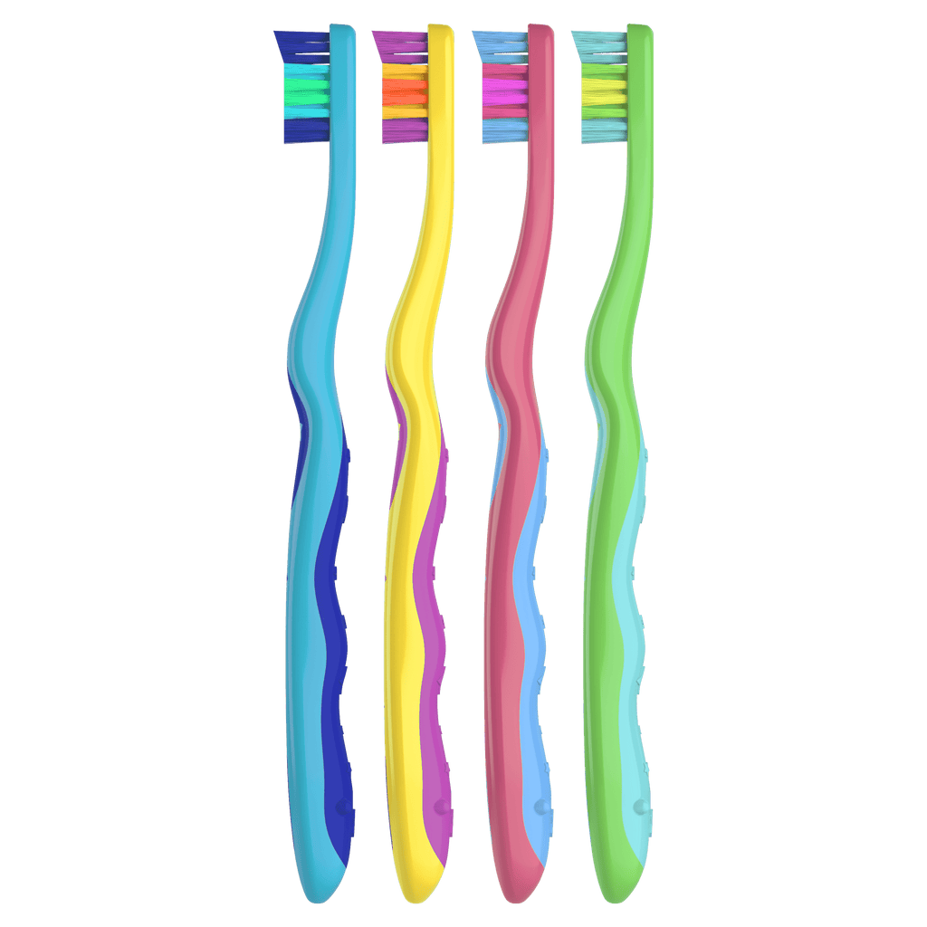 Kids Toothbrush with Space Designs, Extra Soft Bristles, 4 Pack, for Ages 2+