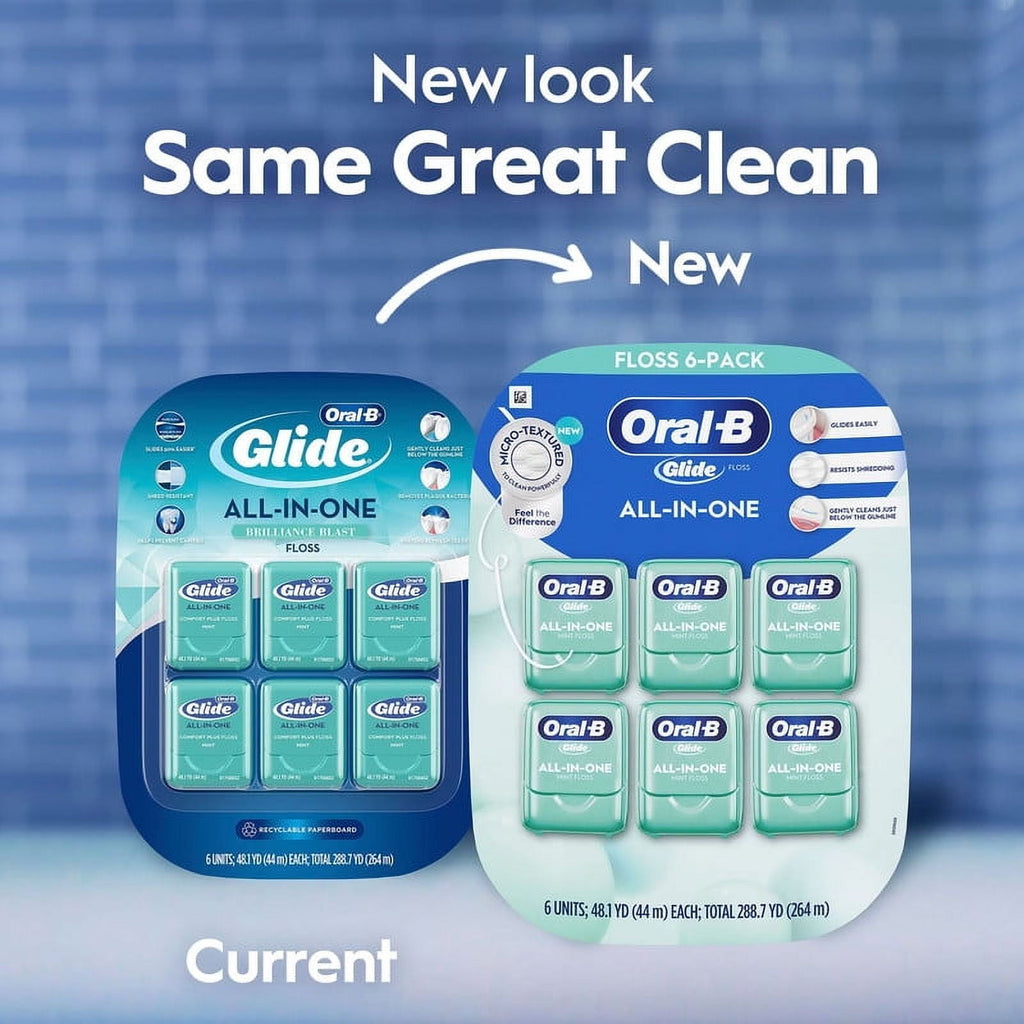 (Pack of 6)  Glide Mint Comfort Plus Floss 43.7 Yd