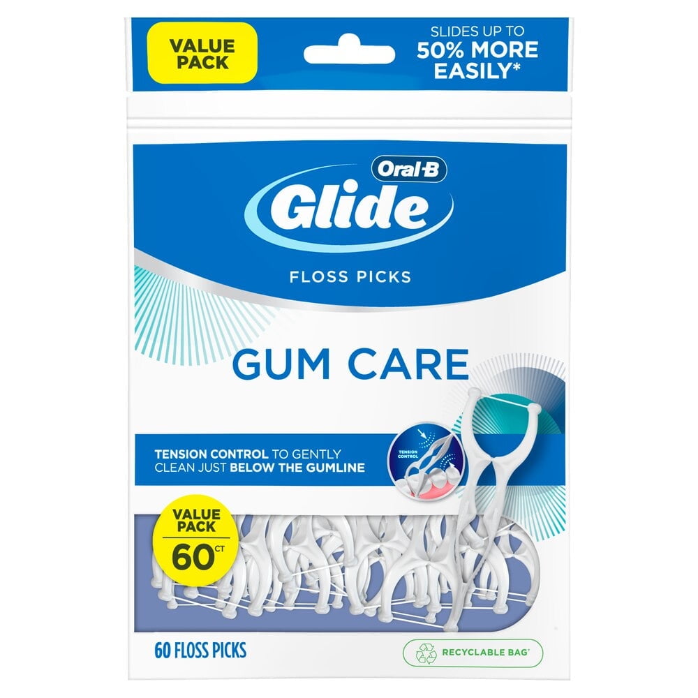 Glide Gum Care Floss Picks, Tension Control, 60 ct