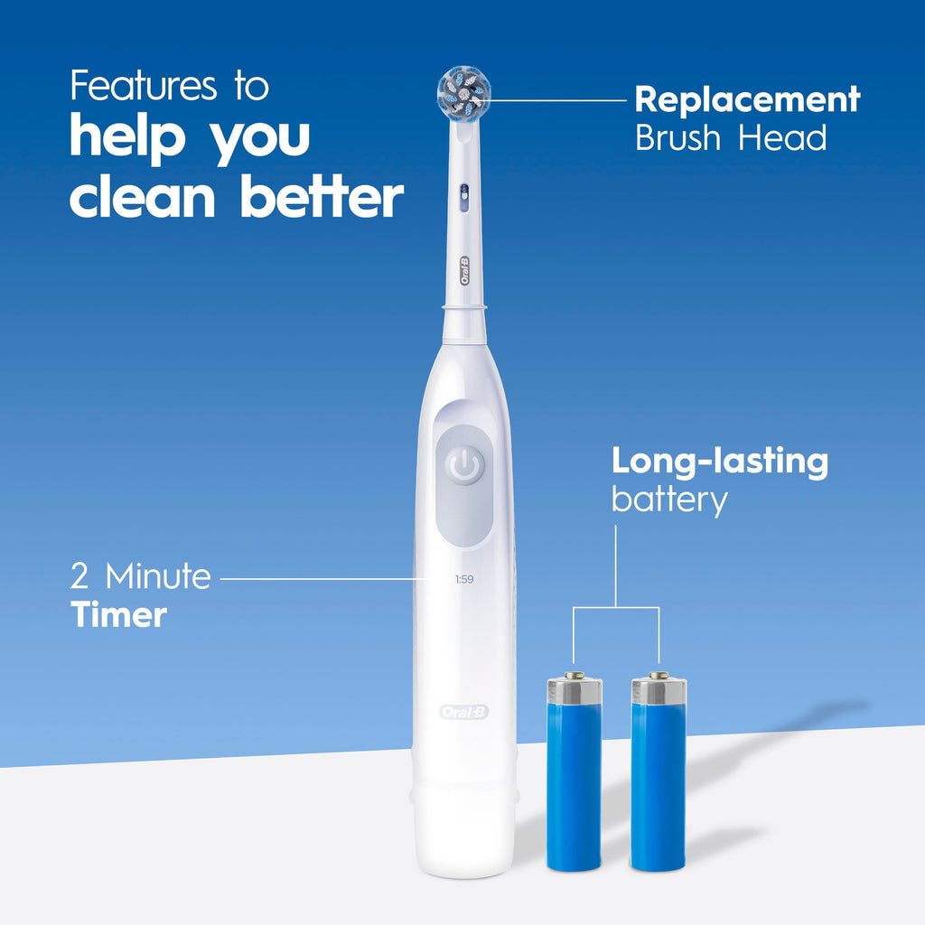 Toothbrush, Pro 100 Gum Care, Battery Powered Toothbrush, White