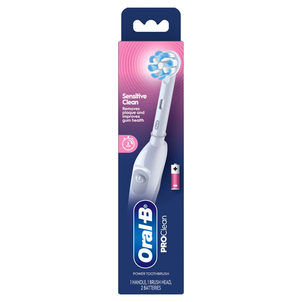 Toothbrush, Pro 100 Gum Care, Battery Powered Toothbrush, White