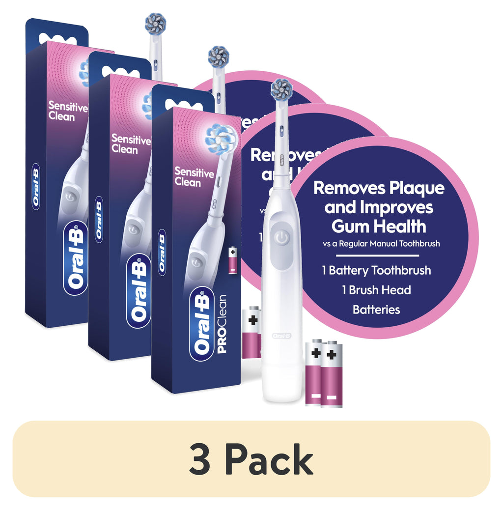 Toothbrush, Pro 100 Gum Care, Battery Powered Toothbrush, White