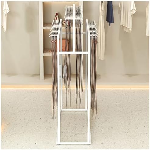 Floor Mounted Belt Hanger & Organizer Rack - Versatile Storage Holder for Belts, Ties, Scarves & Purses - Commercial Display Stand for Men’s Closet, Multifunctional Accessory Storage Solution