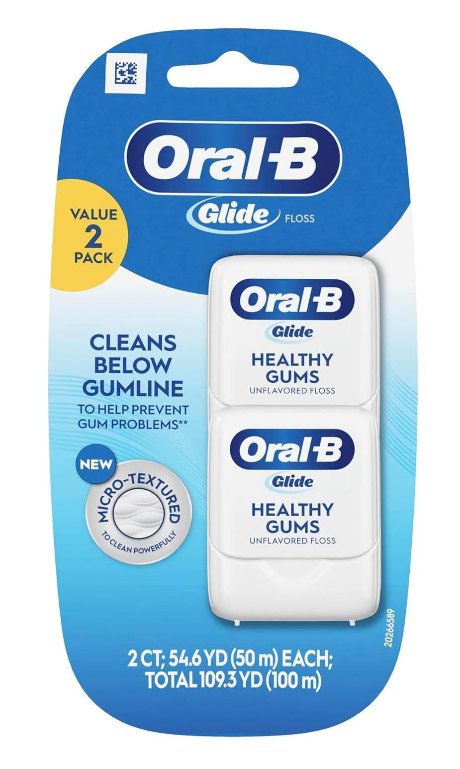 Glide Floss Healthy Gums Unflavored 109.3 Yards Value 2-Pack (Pack of 3)