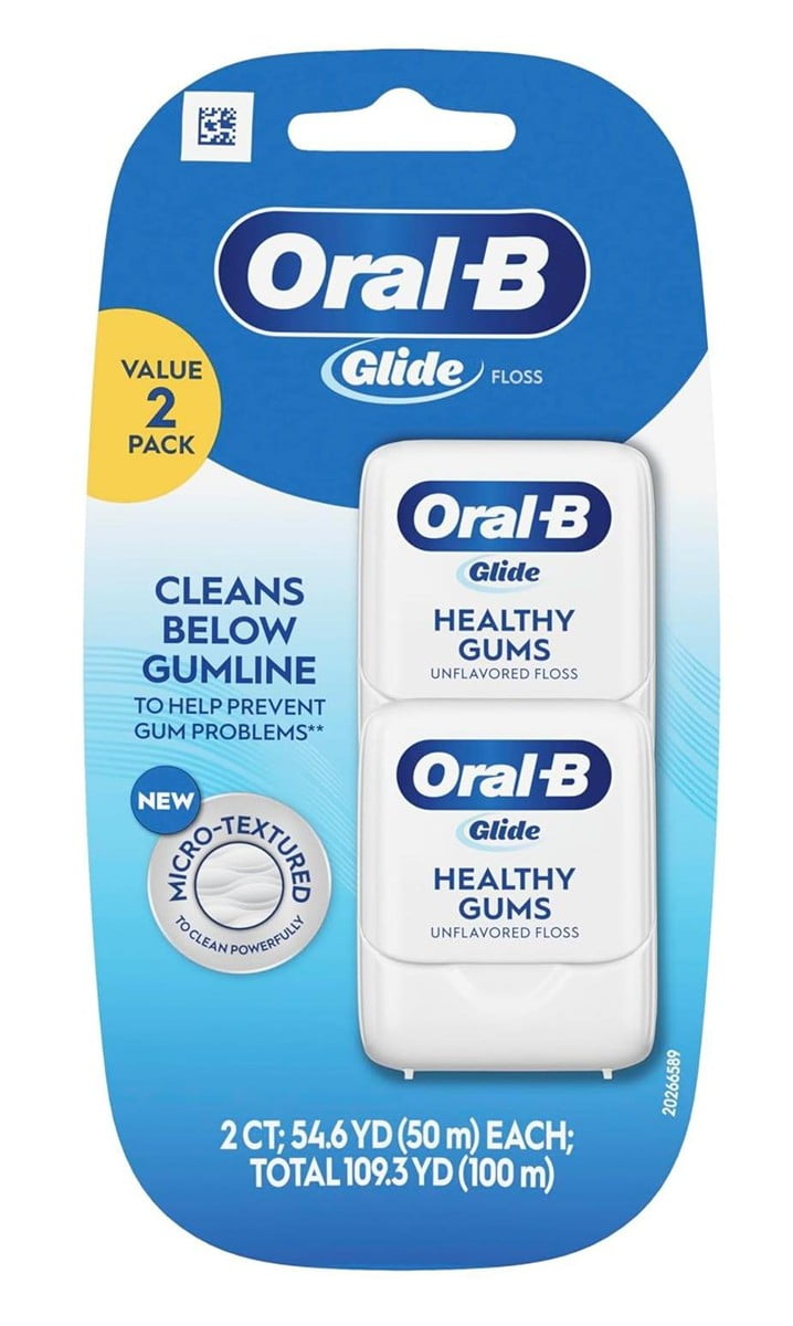 Glide Floss Healthy Gums Unflavored 109.3 Yards Value 2-Pack (Pack of 3)