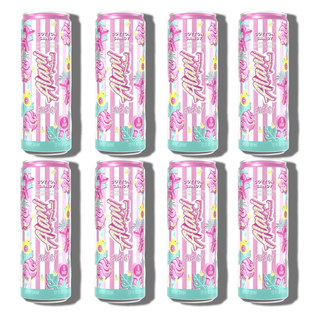 Energy Drink Cotton Candy, Sugar Free, Low Calorie Energy Drinks, 12 Fl Oz Cans, 8 Pack