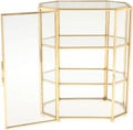 3-Tier Jewelry Box Glass Makeup Organizer Jewelry Box Multifunction Display Case for Dressing Table Decoration Storage