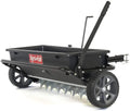 Tow-Behind Lawn & Garden Spiker/Seeder/Drop Spreader for Seed,Fertilizer, Salt, Ice Melt; Designed to Pull Behind Lawn & Garden Tractors