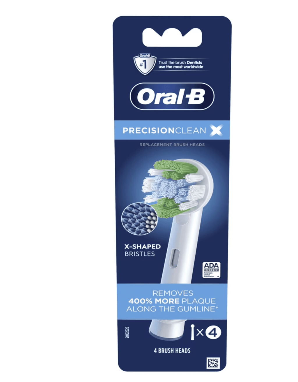 Braun  Precision Clean Electric Toothbrush Replacement Heads, 4 Count, White