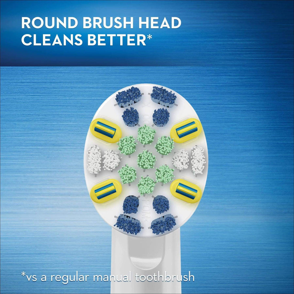 Electric Toothbrush with 1 Replacement Brush Head, Vitality Flossaction, Black