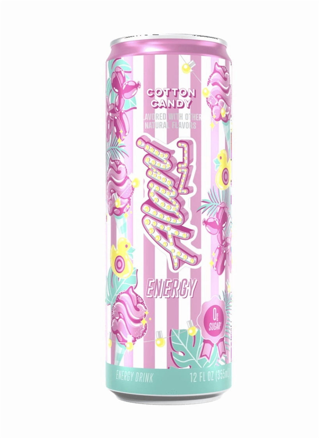 Energy Drink Variety Pack Cotton Candy Cherry Bomb Strawberry Sunrise Flavors 12 Count