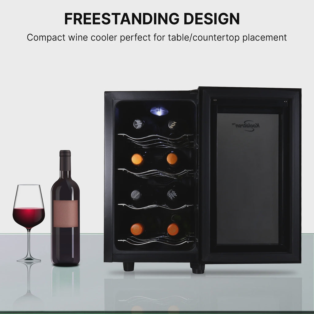 Koolatron 8 Bottle Wine Cooler Thermoelectric Freestanding Wine Fridge