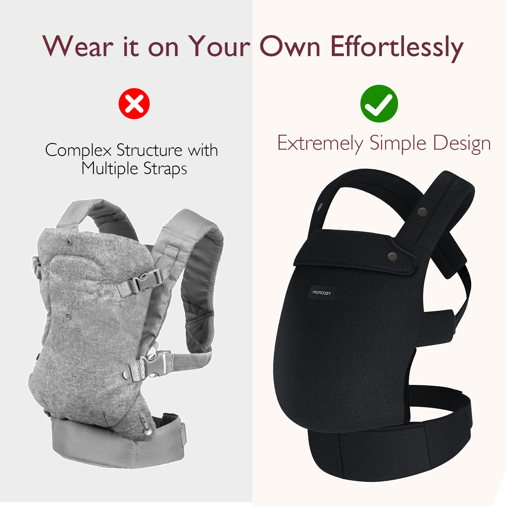 PureHug Baby Carrier - Black