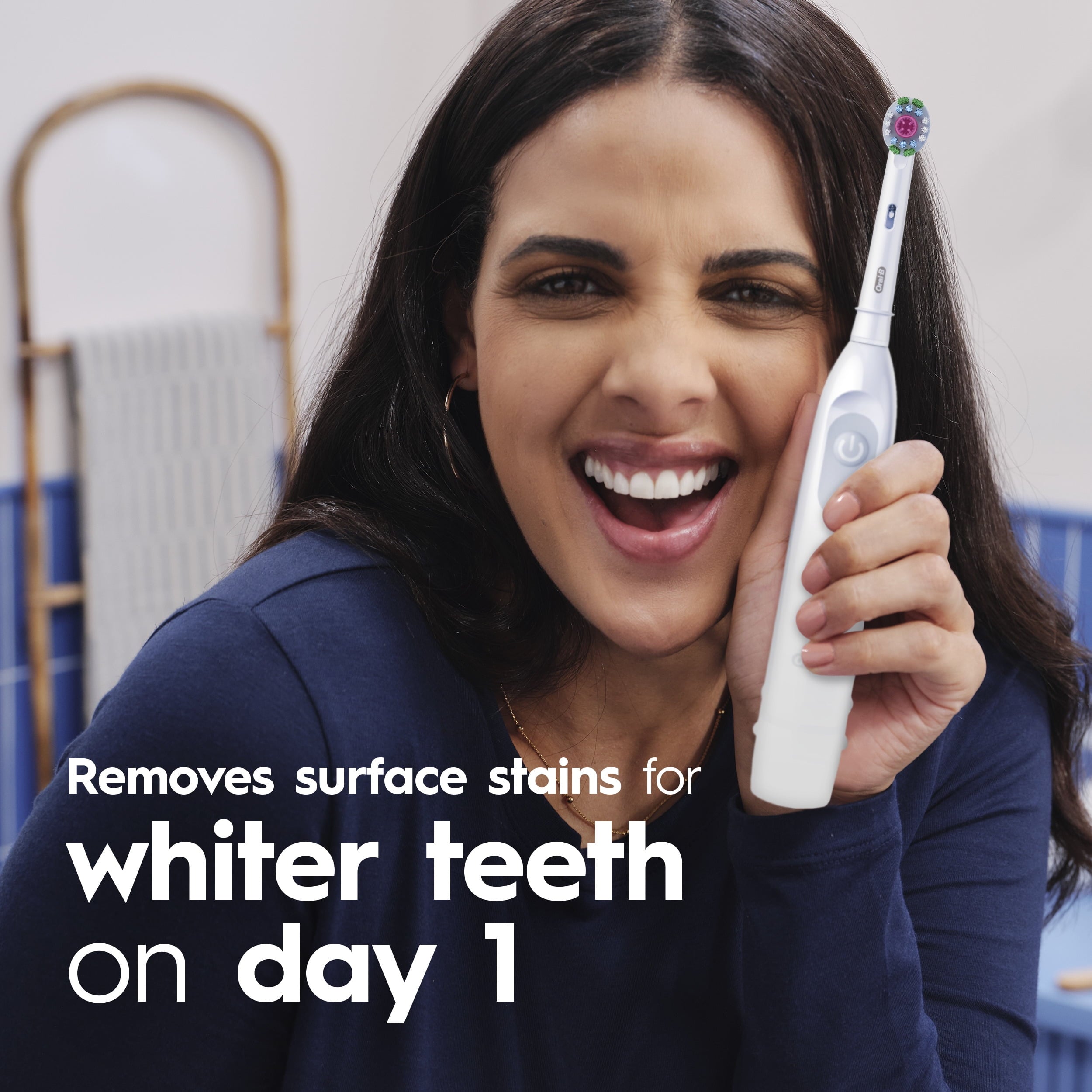 Pro 100 3D White, Battery Toothbrush, White