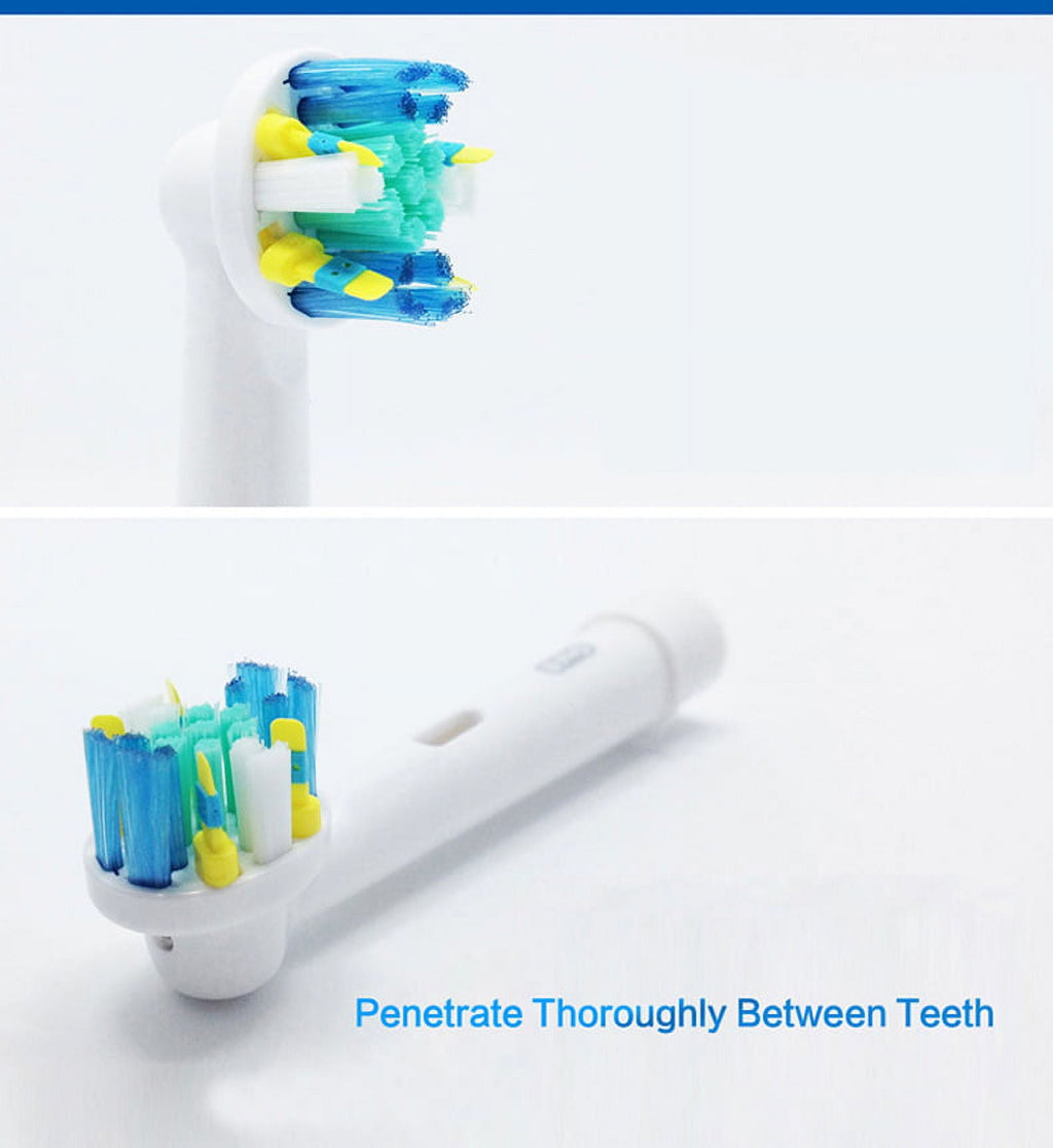 Flossing Action Replacement Toothbrush Heads, 4 Pack Brush Heads