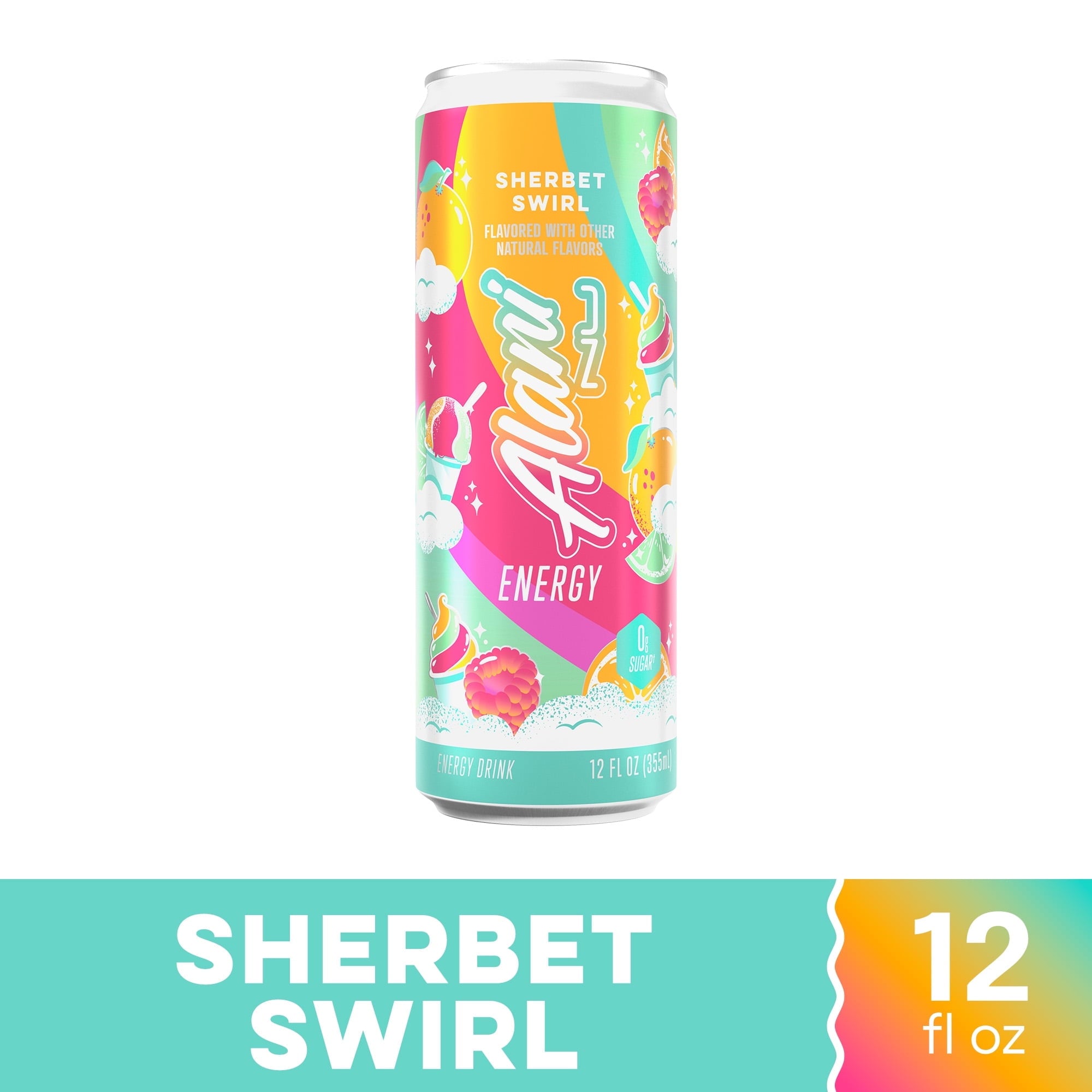 Energy Drink Sherbet Swirl 12oz Pack 4 cans
