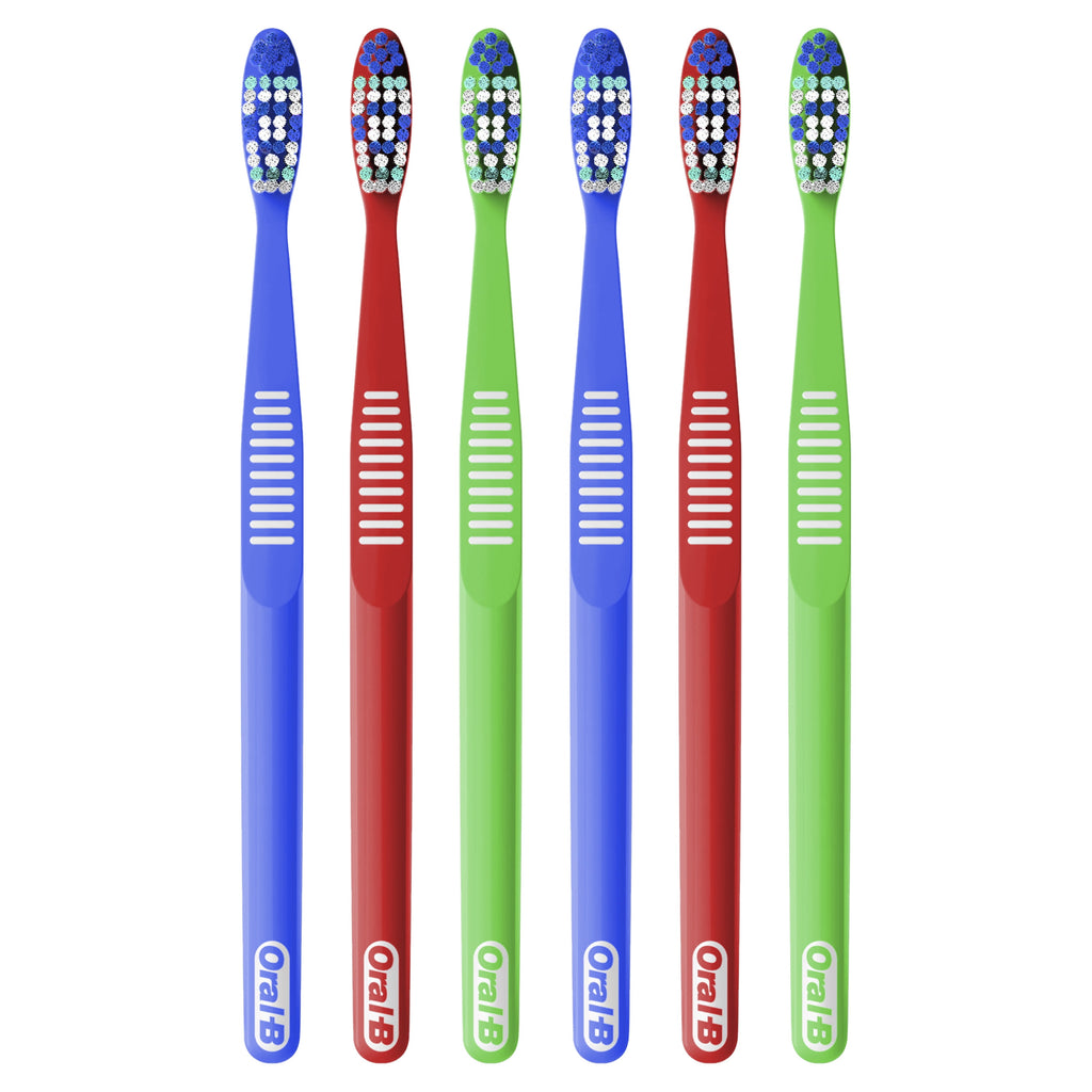 Healthy Clean and Gentle Toothbrush, Medium, 6 ct