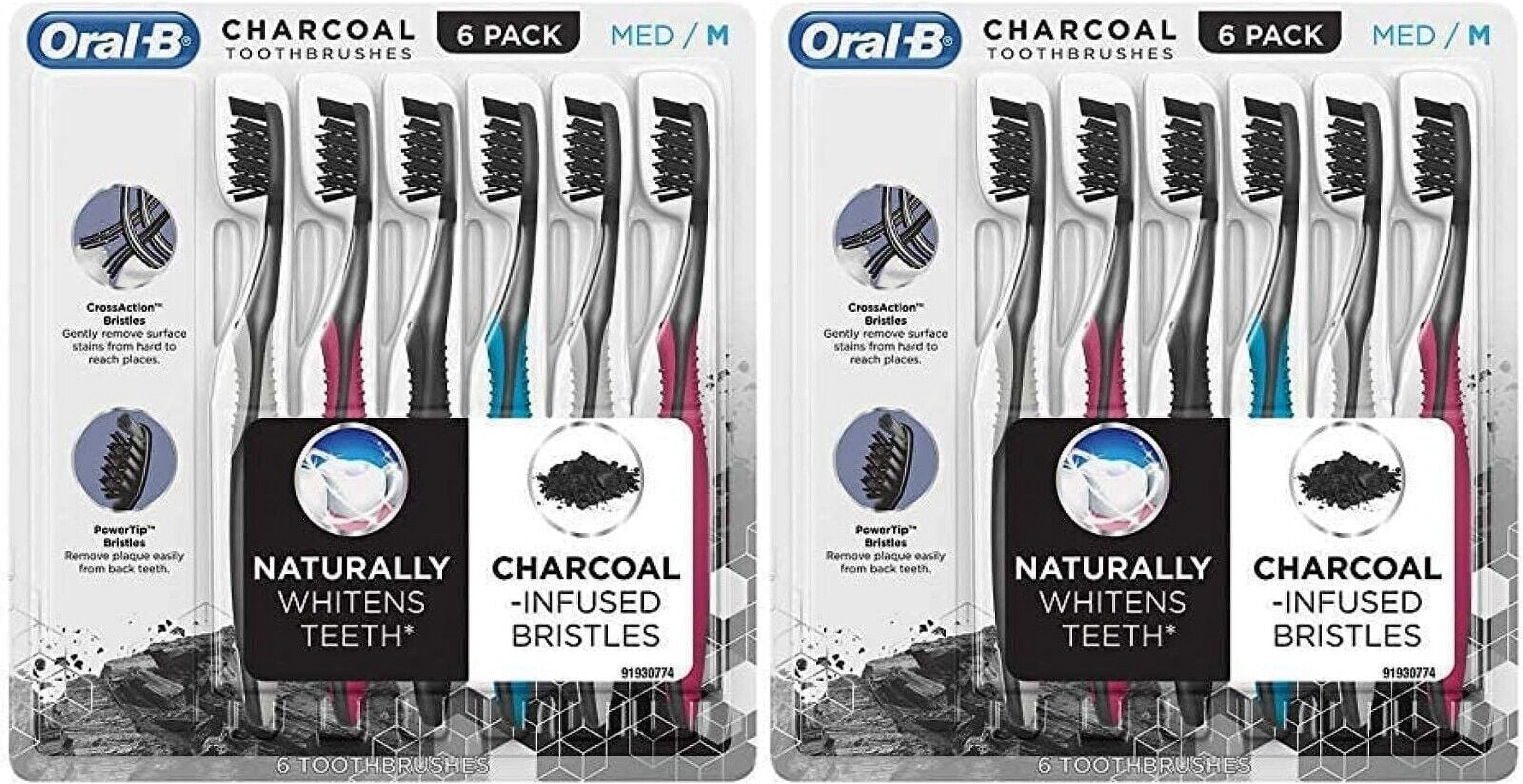 Charcoal Toothbrush 12 Pack - Medium Bristles -  Care Dental Kit