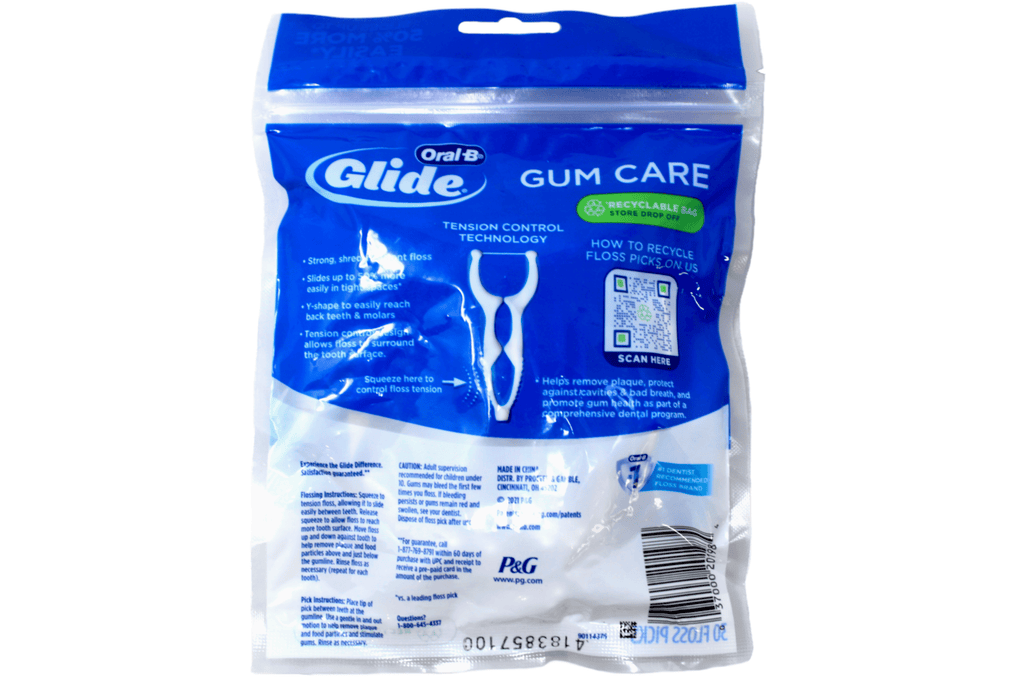6 Pack -  Glide Pro-Health Dental Floss Picks, Deep Clean Angle 30 Each