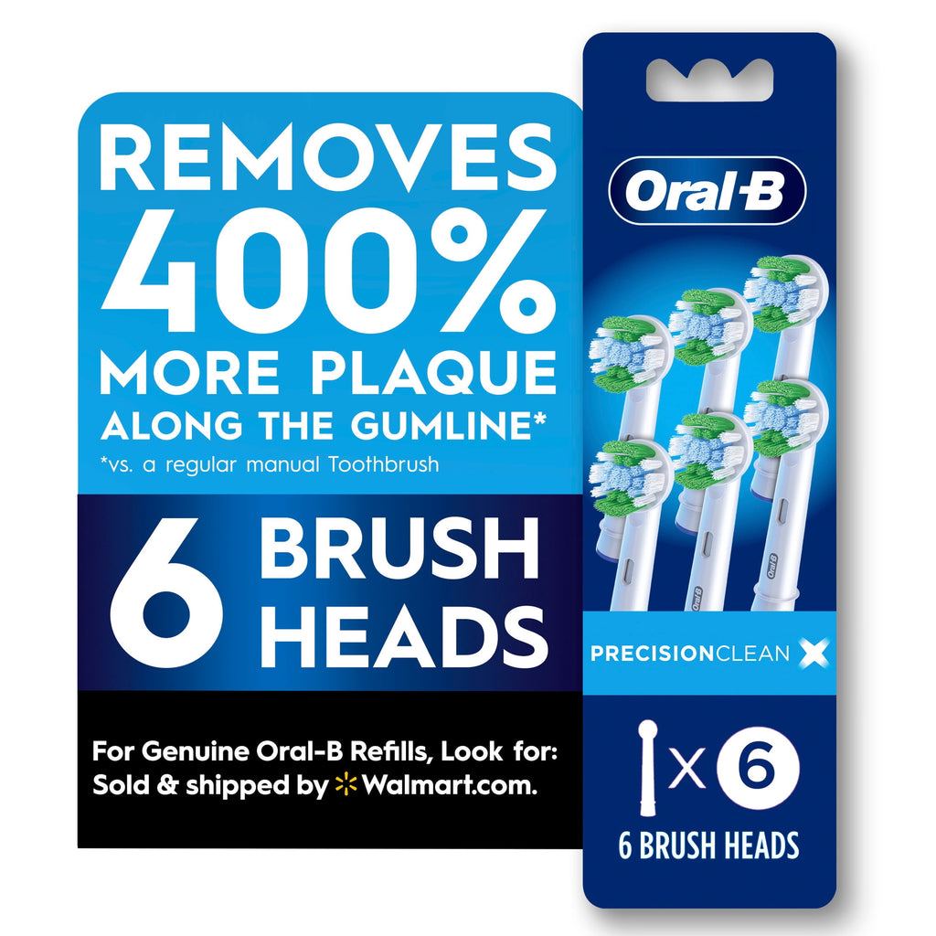 Toothbrush Heads, PrecisionCleanX X-Filament Replacement Brush Heads, 6 Count