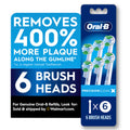 Toothbrush Heads, PrecisionCleanX X-Filament Replacement Brush Heads, 6 Count