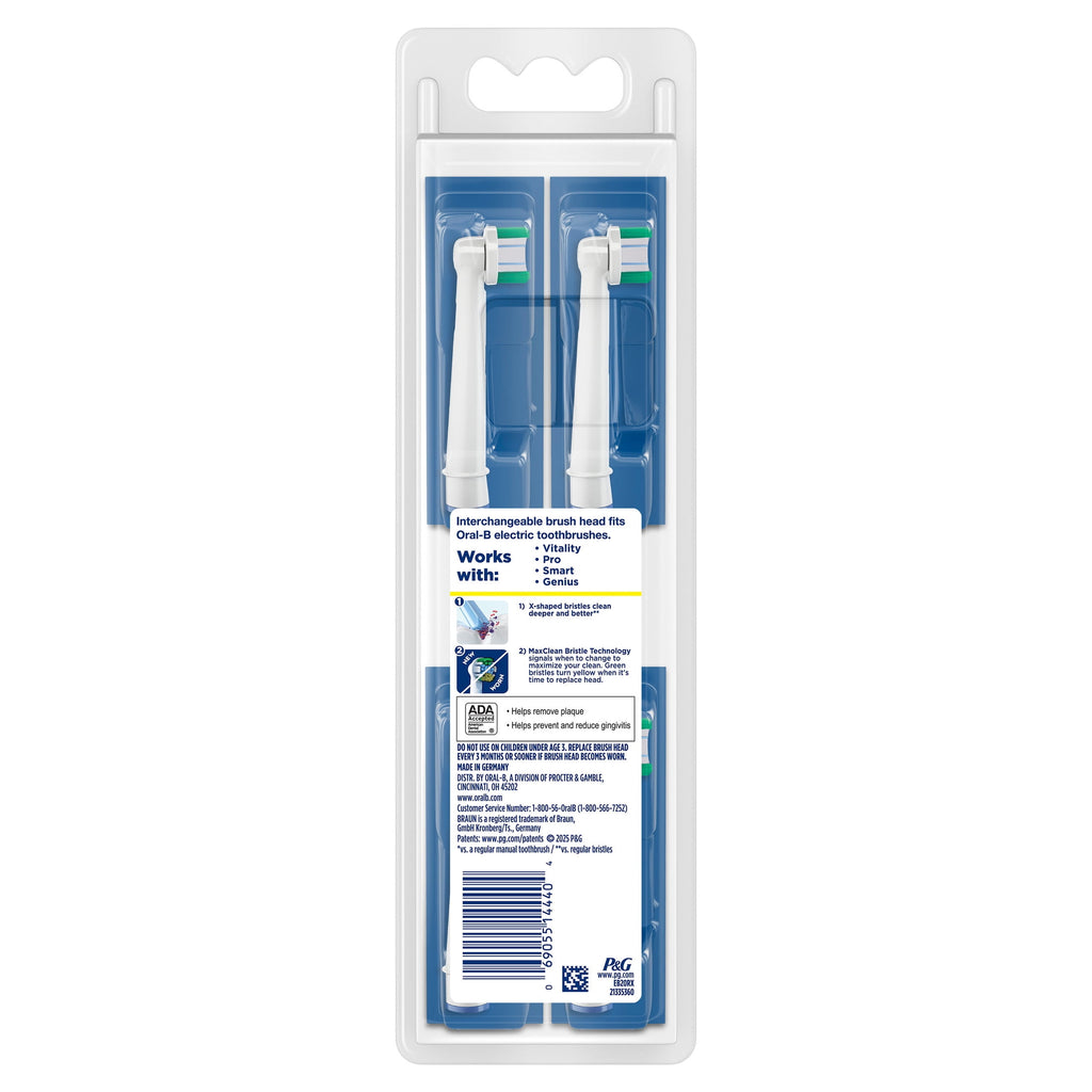 Toothbrush Heads, PrecisionCleanX X-Filament Replacement Brush Heads, 6 Count