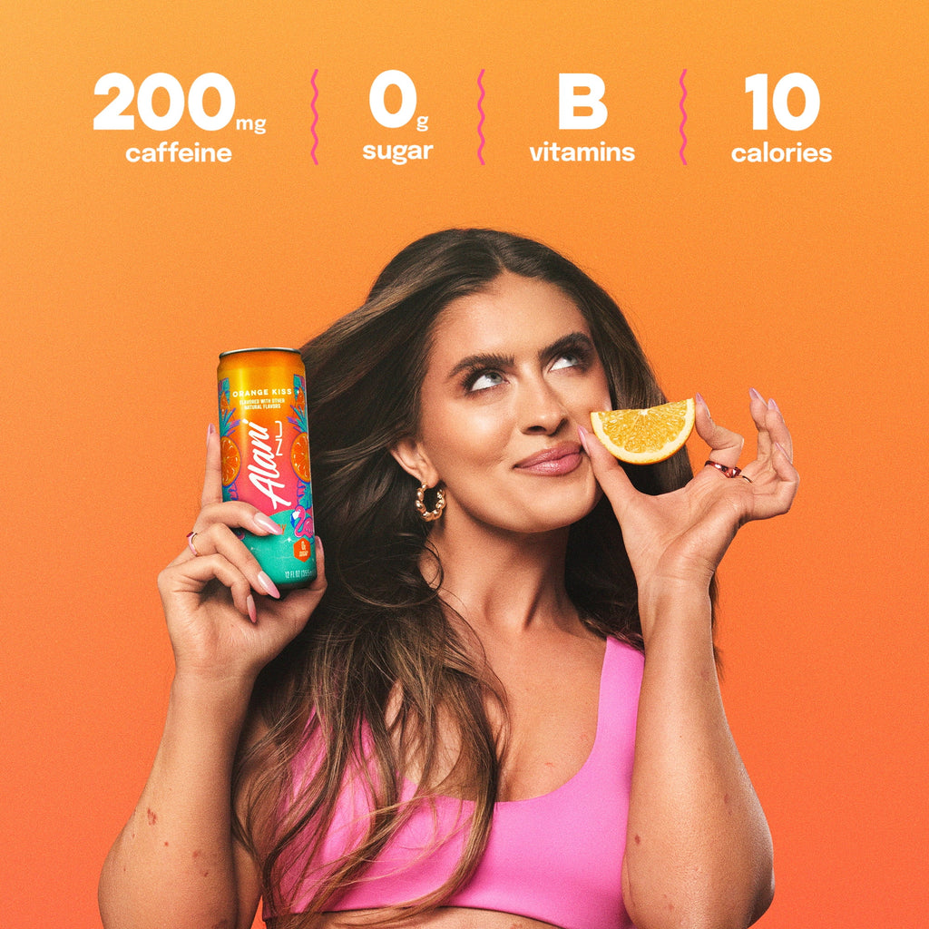 Sugar Free Energy Drink, Orange Kiss, 12 fl oz, 12 Pack, Cans, 200mg Caffeine