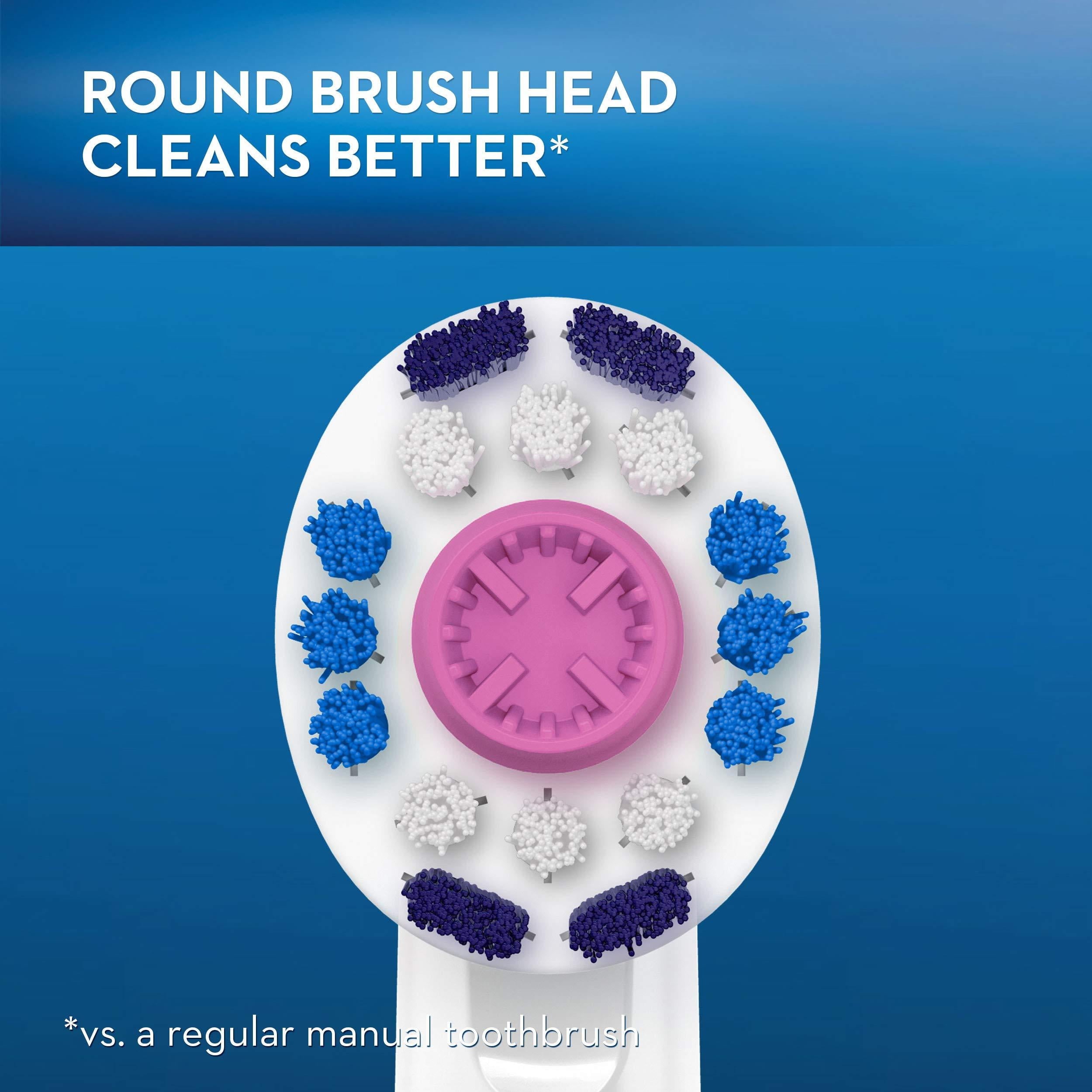 3D White Electric Toothbrush Replacement Brush Heads Refill, 3 Count
