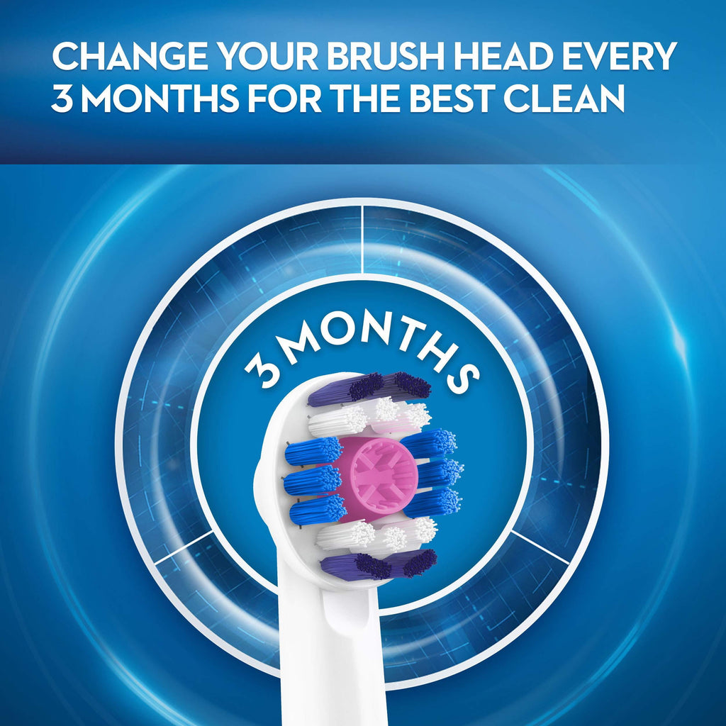 3D White Electric Toothbrush Replacement Brush Heads Refill, 3 Count