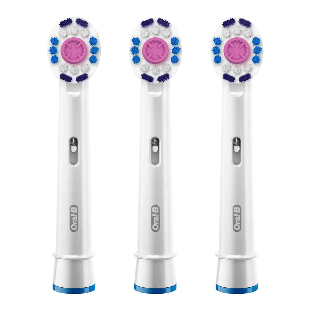 3D White Electric Toothbrush Replacement Brush Heads Refill, 3 Count