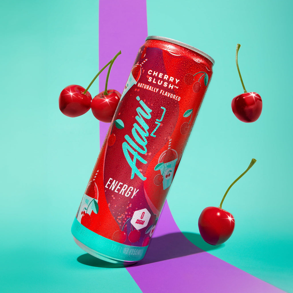 Sugar Free Energy Drink, Cherry Slush, 12 fl oz, 24 Pack, Cans, 200mg Caffeine