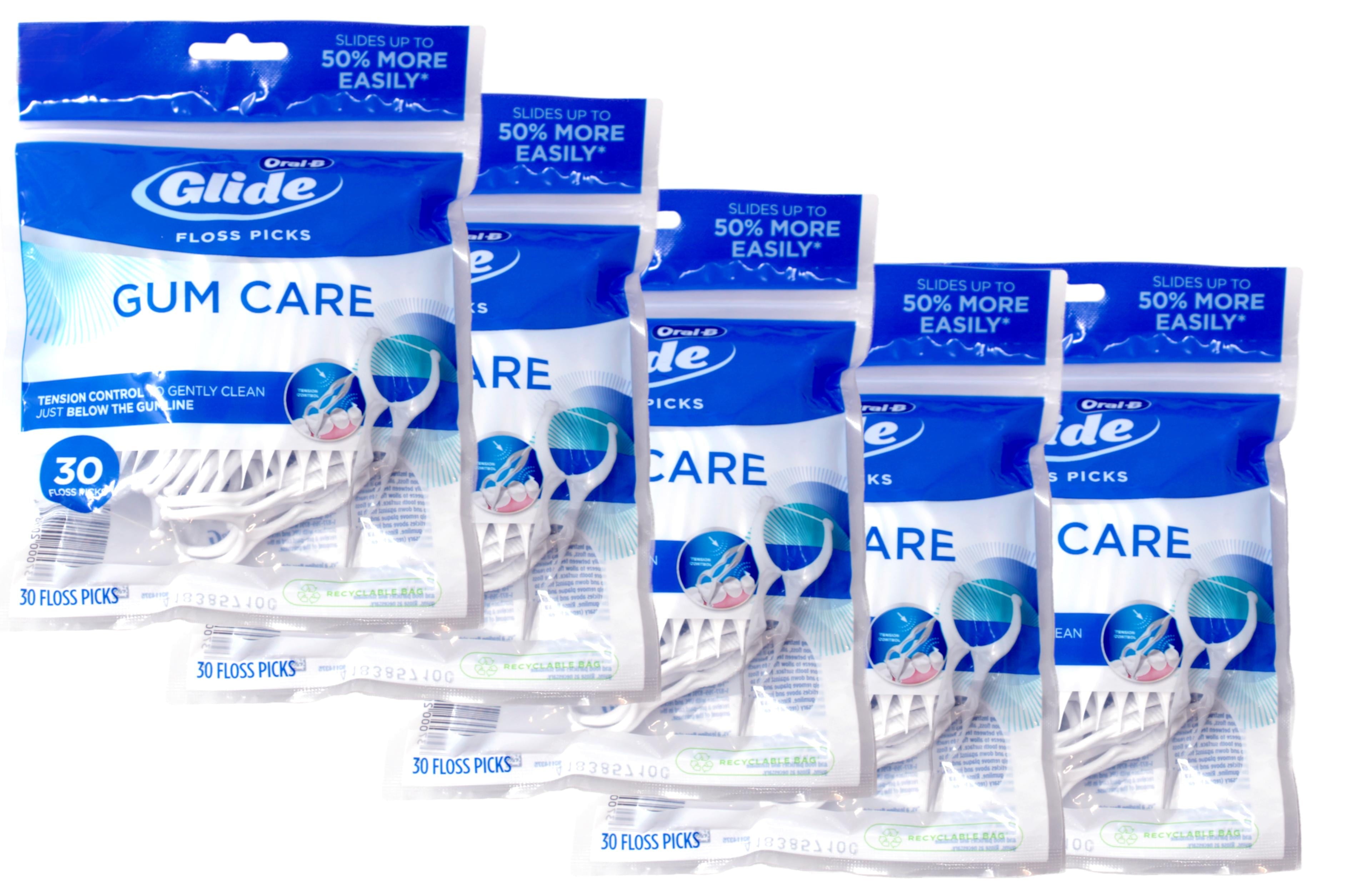 Glide Gum Care Dental Floss Picks, Good for, 30 Ct - 5 Pack