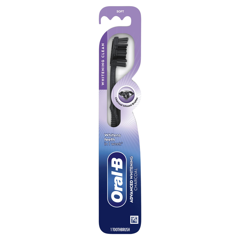 Toothbrush, Advanced Whitening Charcoal, Soft, 1 Count