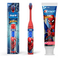 Spiderman Battery Toothbrush and Crest Spiderman Toothpaste Bundle