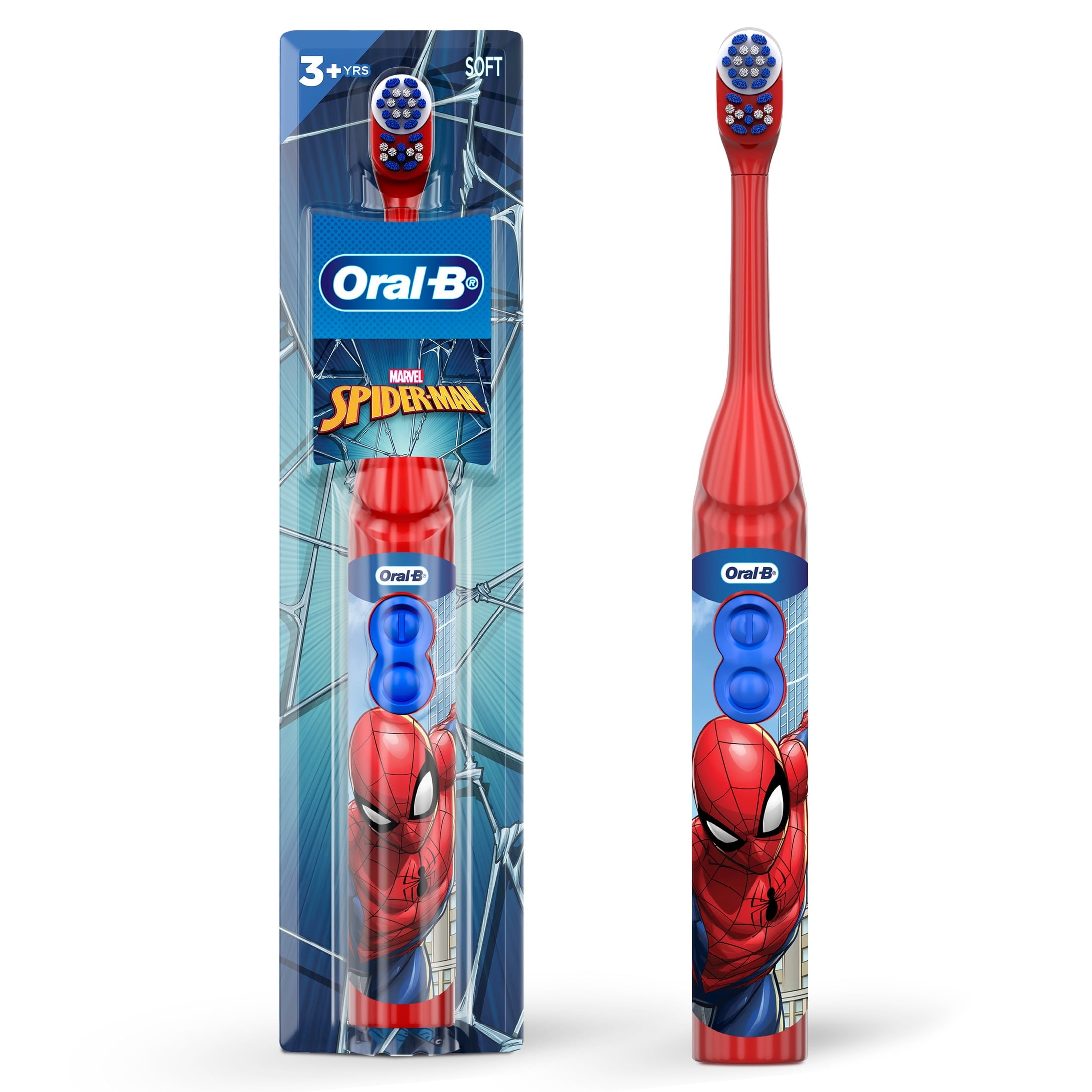 Spiderman Battery Toothbrush and Crest Spiderman Toothpaste Bundle