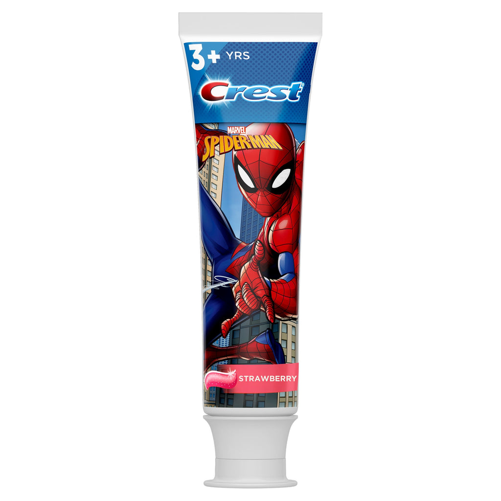 Spiderman Battery Toothbrush and Crest Spiderman Toothpaste Bundle