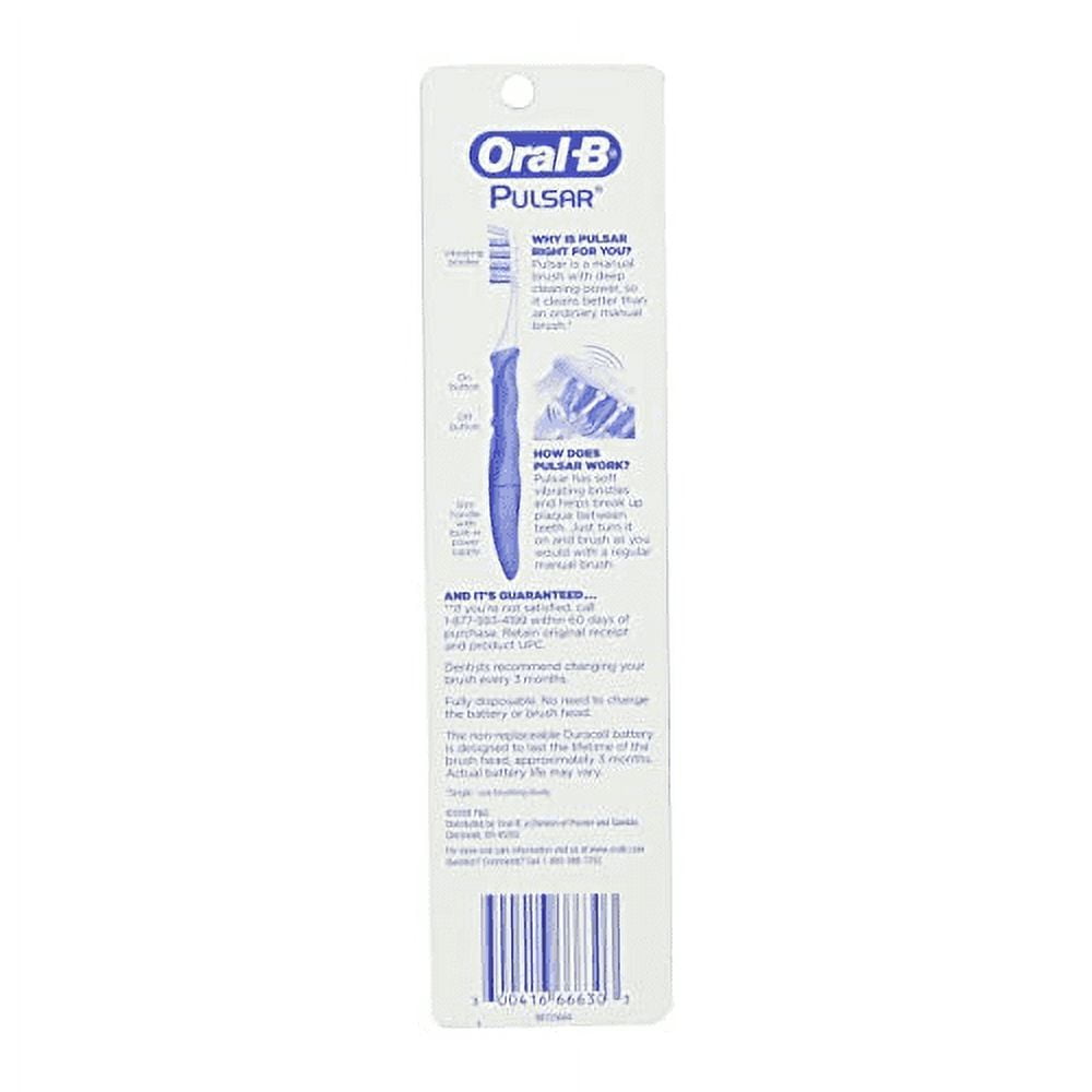 Vibrating Pulsar Expert Clean Battery Toothbrush w/ Microban, 1 ct, 3 Pack