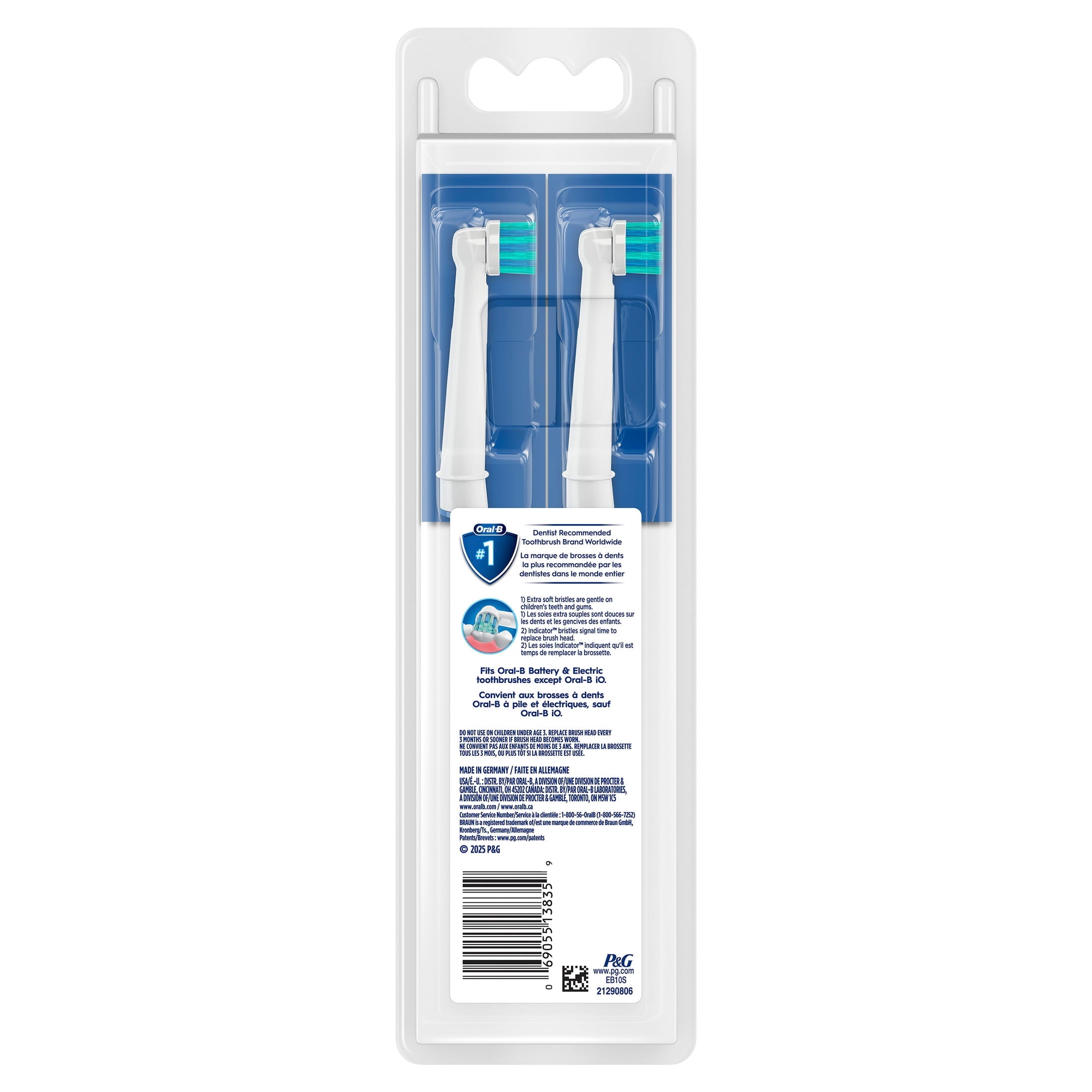 Kids Extra Soft Replacement Brush Heads, 2 count, Cavity Protection