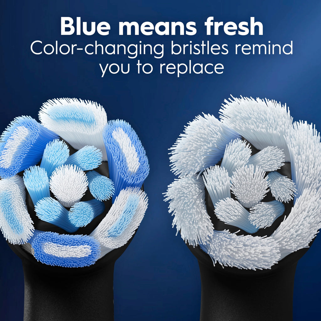 iO Toothbrush Heads, Ultimate Clean Replacement Brush Heads, Black, 4 count