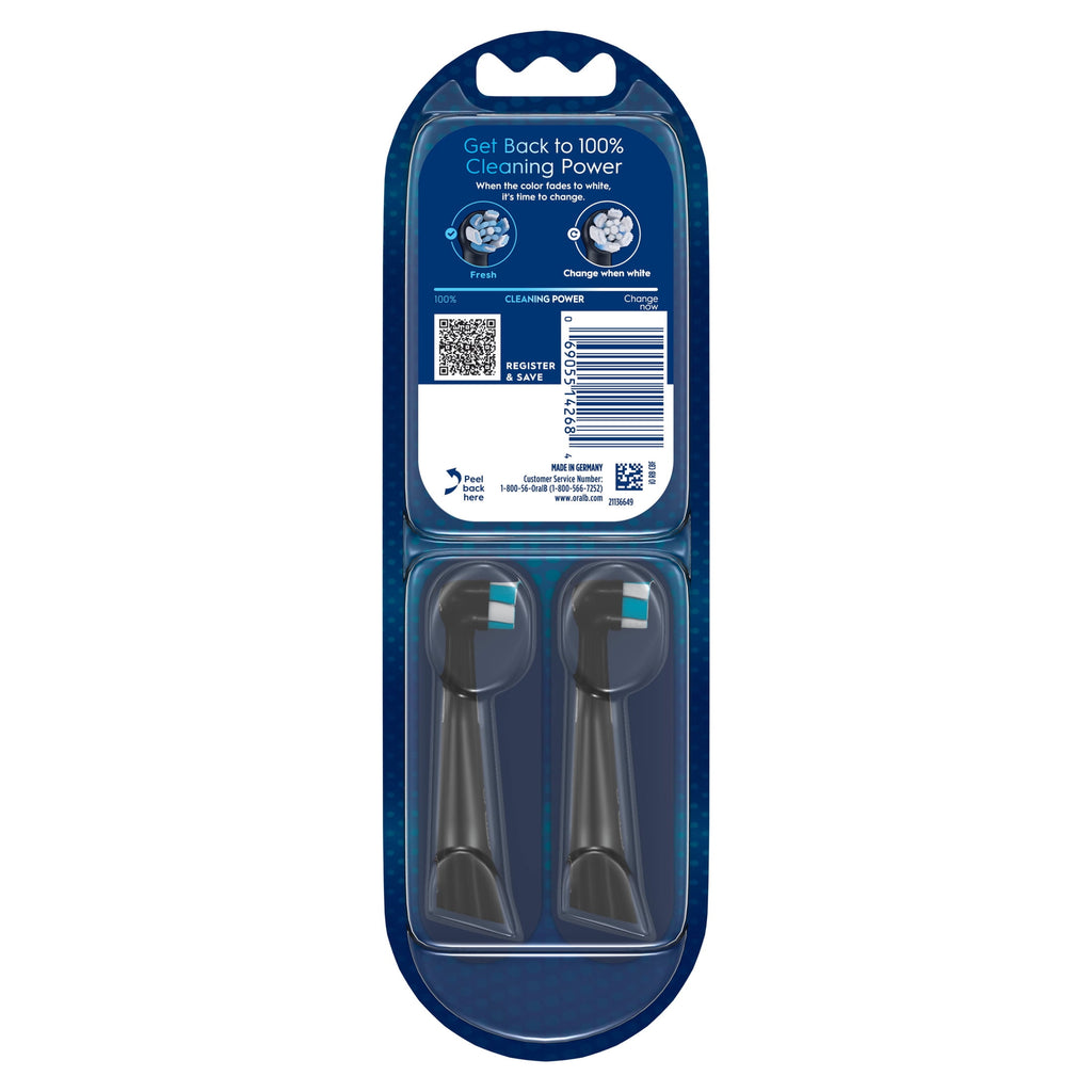 iO Toothbrush Heads, Ultimate Clean Replacement Brush Heads, Black, 4 count