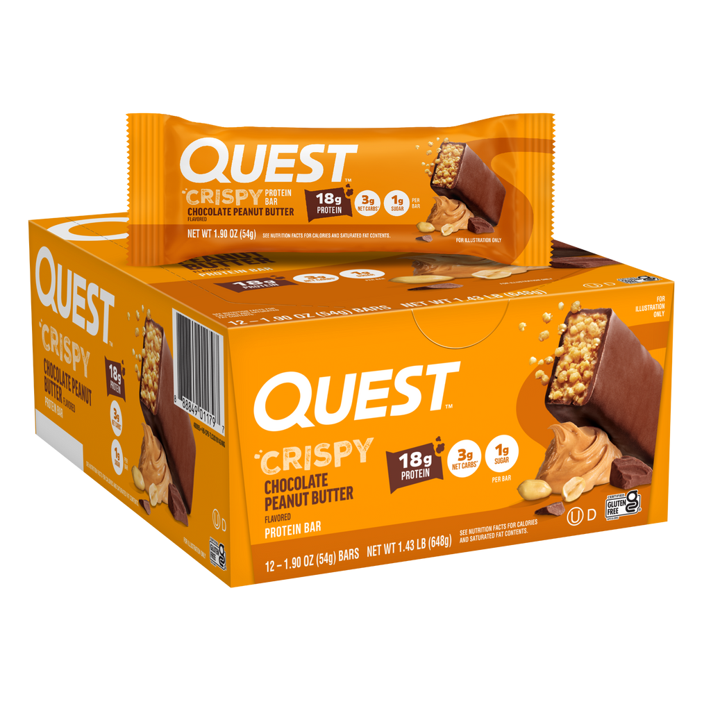 Chocolate Peanut Butter Crispy Hero Protein Bars