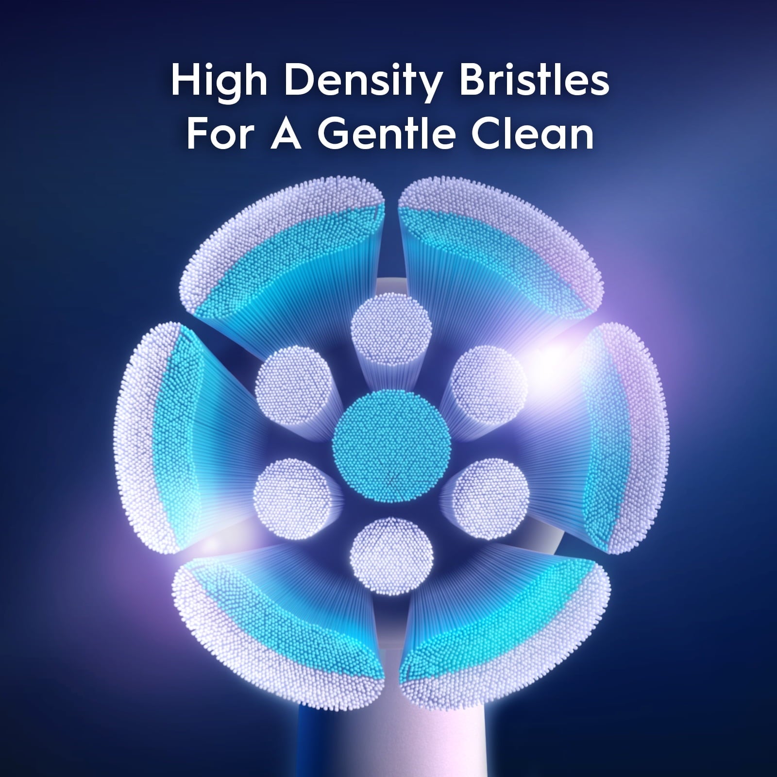 iO Gentle Care Replacement Brush Heads, White, 2 Count, Adults and Children 3+