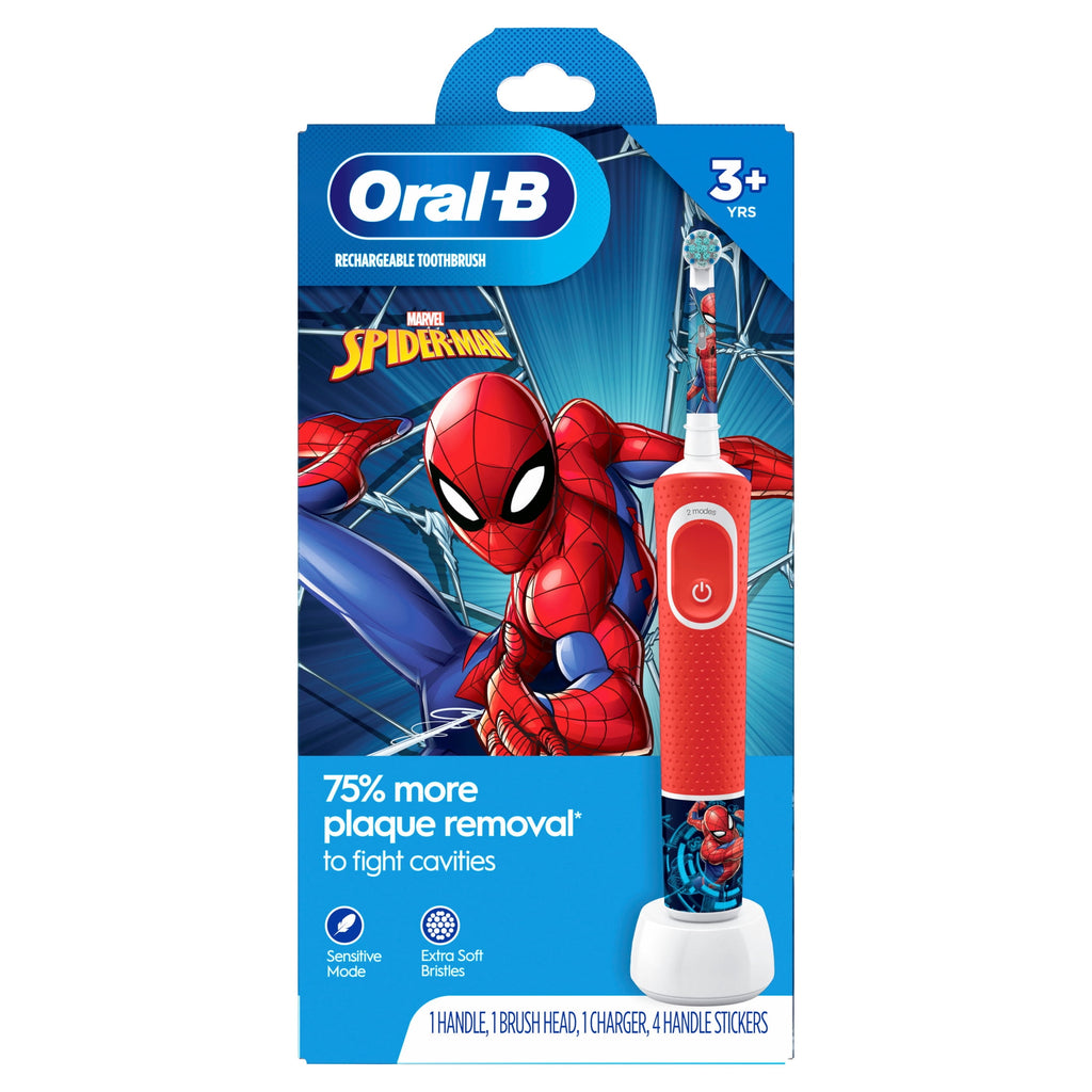 Kids Electric Toothbrush featuring Spiderman, for Kids 3+